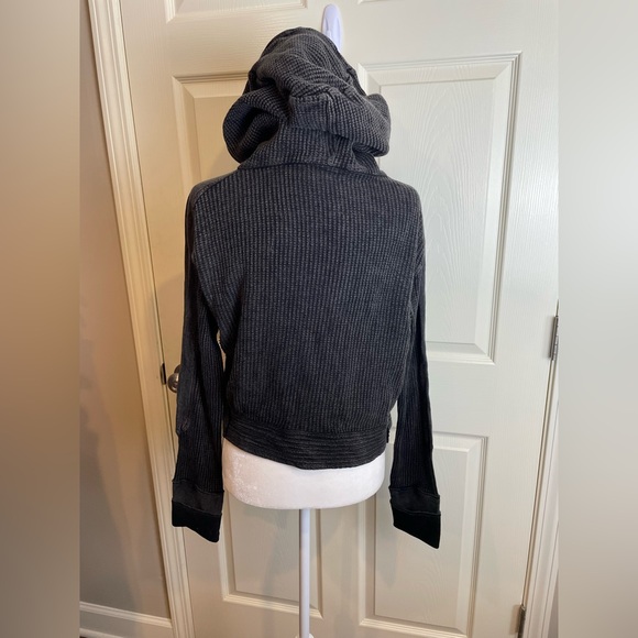 Free People One Mason Charcoal Grey Hoodie small - Picture 3 of 12